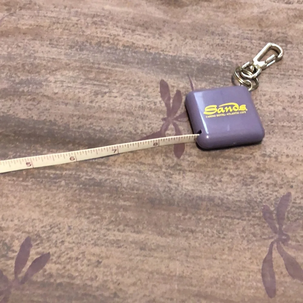 Vintage Sands Casino Hotel Atlantic City tape measure. Keychain. Plastic novelty